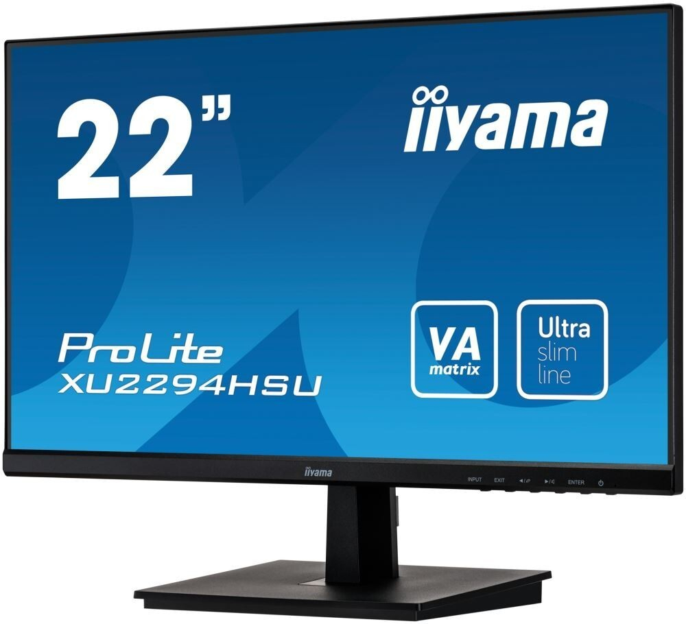 Монитор Iiyama 22;; ProLite XU2294HSU-B1 1920x1080 VA LED 75Гц 4ms VGA HDMI DisplayPort