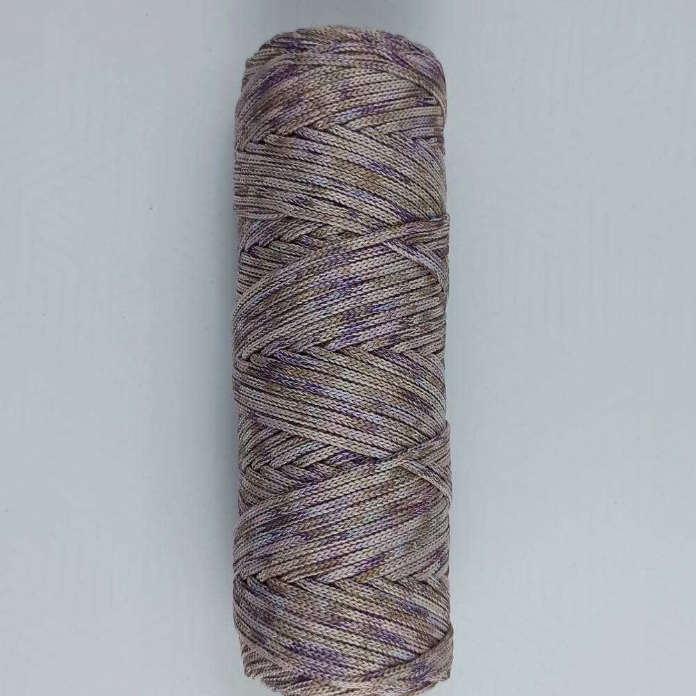 Полиэфирный шнур круглый 3 мм меланж Черничный смузи