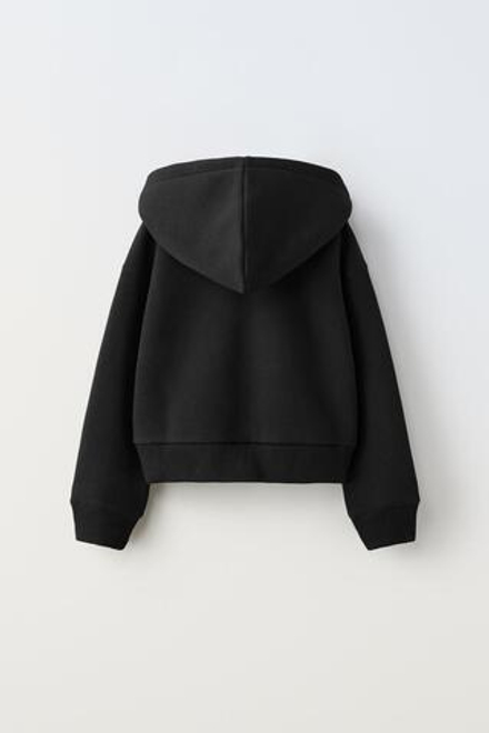 ZARA ХУДИ С МОЛНИЕЙ, ЧЕРНЫЙ