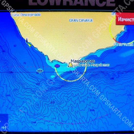 Средиземное, Черное, Азовское, Каспийское море карта глубин для Lowrance C-MAP MAX-N+ EM-Y045