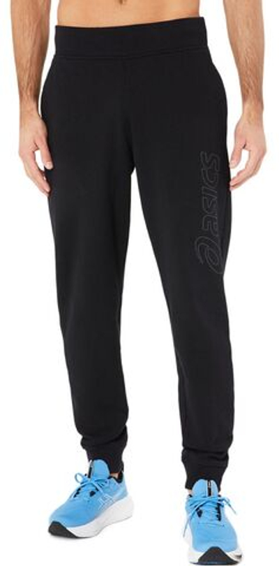 Мужские теннисные штаны Asics Logo Sweatpant - performance black/Графит grey