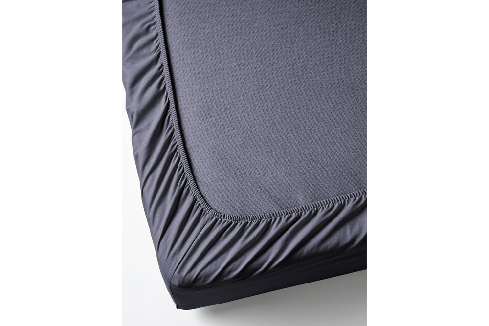 Простынь GoodNight Сатин 180х200х20 Мокрый Асфальт на резинке