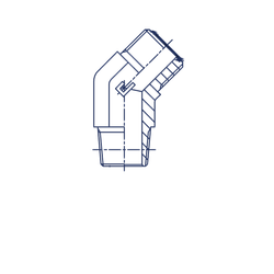 Штуцер FC45 D12 ORFS 13/16 - NPTF 1/2