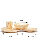 Набор тарелок+стакан  "ABIES SIBIRICA".