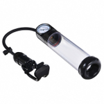 Вакуумная помпа с манометром и эрекционным кольцом Discovery Aviator (прозрачный с черным ) (Цвет: прозрачный с черным)