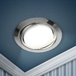 KL35 A CH /1 Светильник ЭРА под лампу Gx53 поворотный, 220V, 13W, хром | Встраиваемые светильники Для ламп GX53