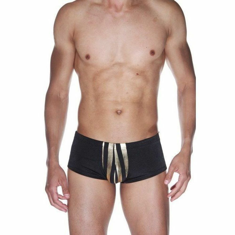 Мужские трусы хипсы черно-золотистые La Blinque LB15566