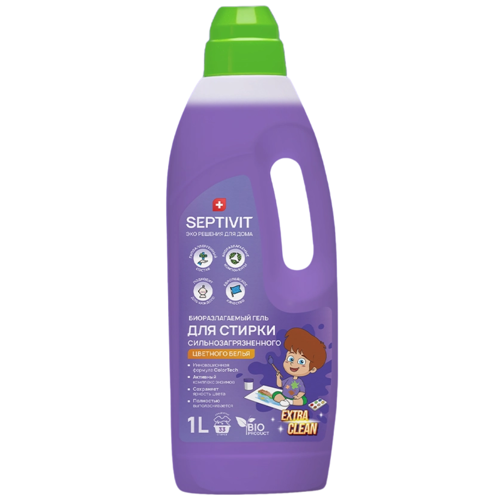 Гель для стирки Septivit EXTRA CLEAN Цветные ткани 1 л
