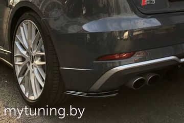 Сплиттеры бампера заднего боковые для AUDI S3 8V Sportback (17-...)