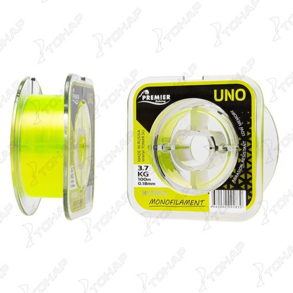 Леска UNO 0,18mm/100m F.Yellow Nylon PREMIER fishing (PR-U-Y-018-100)