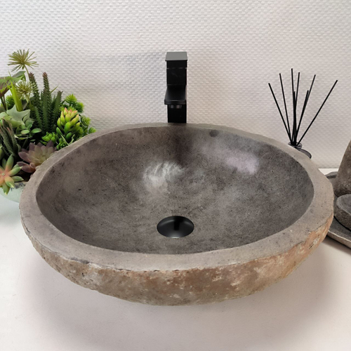 Раковина из речного камня RS-63360 (47*45*15) 0122