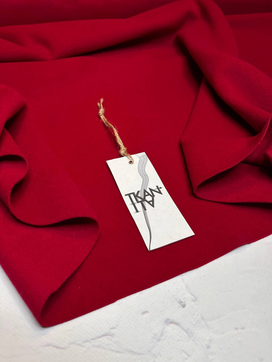 Пальтовая однотонная ворсовая смесовая шерсть с полиамидом (Alta Moda, Гранатовая страсть, 150, 520 гр/м2, 80%шерсть/9%кашемир/11%полиамид)