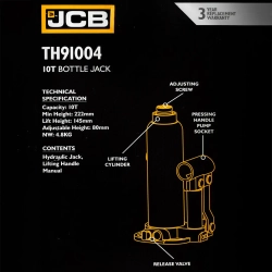 Домкрат бутылочный 10т с клапаном JCB JCB-TH91004