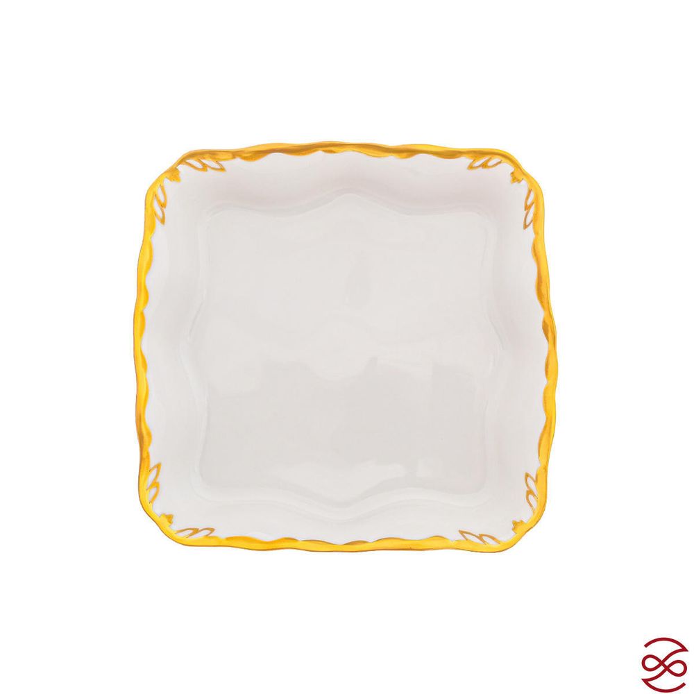 Салатник квадратный на ножке Queen's Crown Prestige 19 см