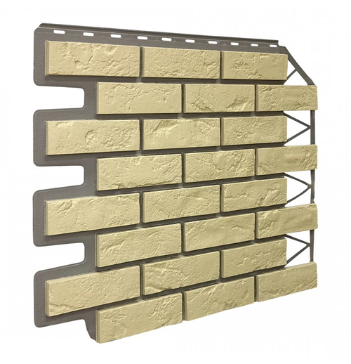 Фасадные панели (Цокольный Сайдинг) Fineber Кирпич Баварский Песочный