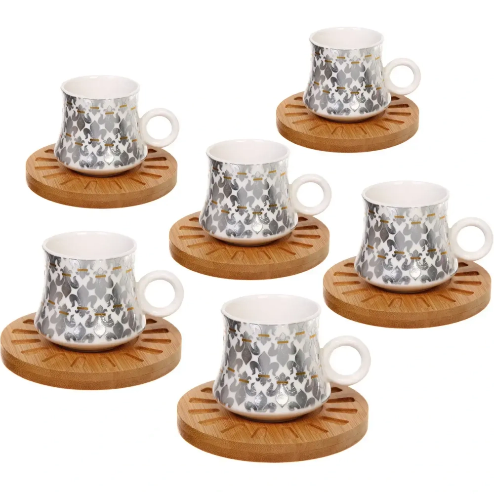 Кофейный набор 12 предметов «Восточная сказка» ( 6кружек 90мл+6 блюдец), роспись