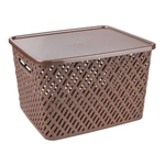 Корзина Плетенка (350х225) с крыш. корич