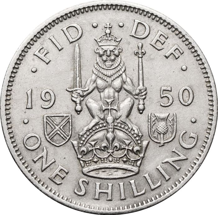 1 шиллинг 1950 Великобритания (Шотландский шиллинг)