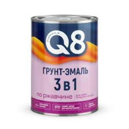 Грунт-эмаль по ржавчине 3в1 ФОРМУЛА Q8 синяя 0,9кг