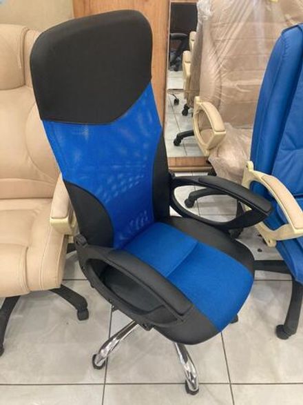 Кресло Элегант L6 сетка син топ-ган