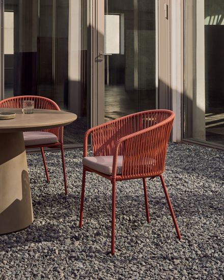 Стул Yanet из терракотовой веревки Испания La Forma