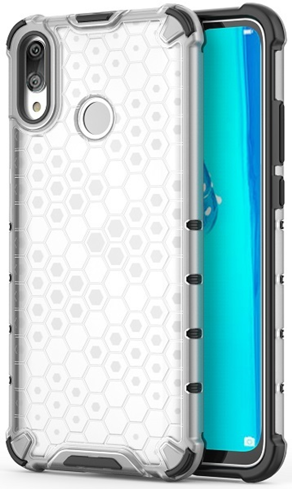 Чехол ударопрочный для Huawei Y9 2019 от Caseport, серия Honey, прозрачный корпус