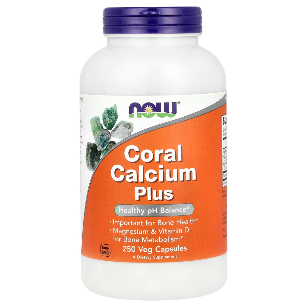 NOW Foods, Coral Calcium Plus, 250 растительных капсул
