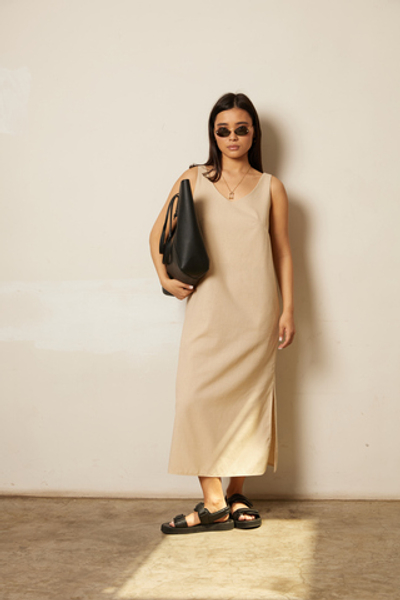 Сарафан льняной прямой