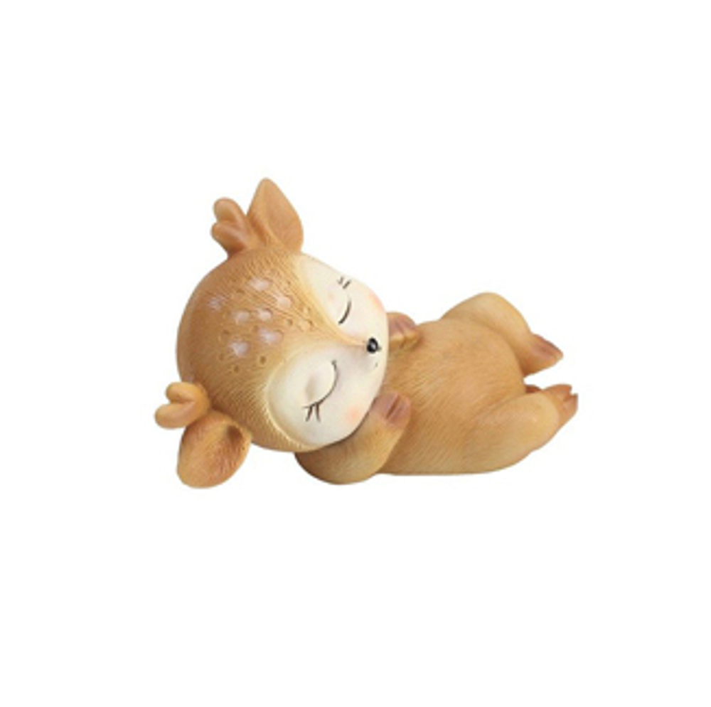 Молд силиконовый 3D "Спящий оленёнок на спине" №4