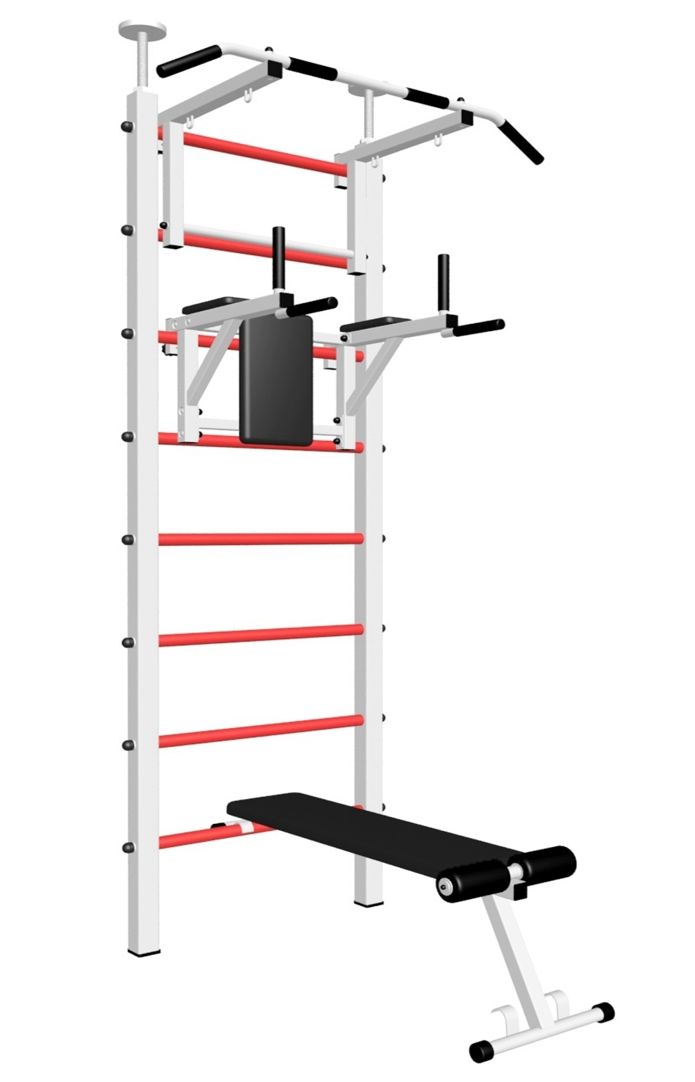 Шведская стенка Sv Sport враспор (Турник стандарт/Брусья/Скамья)