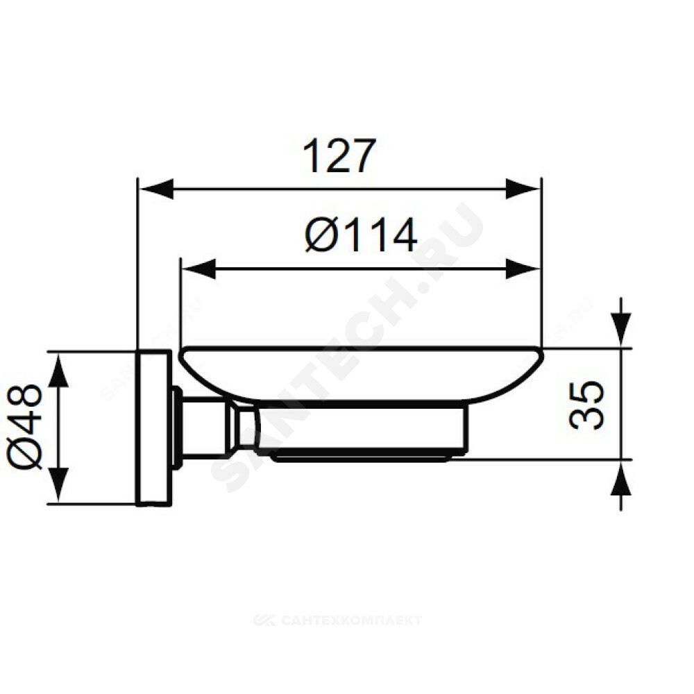 Мыльница с держателем прозрачное стекло IOM хром Ideal Standard A9123AA