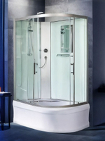 Душевая кабина WeltWasser  WW500 HALLE 1201 L 120х90 см,  прозрачное стекло, поддон низкий, левосторонняя