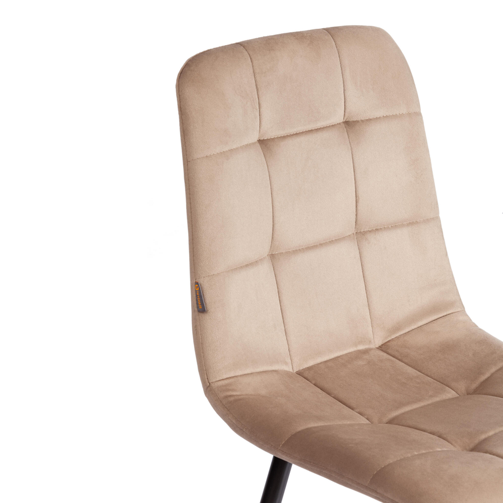 Стул CHILLY (mod. JSC-220) Велюр/металл , 44,5х52,5х88 см, Beige (бежевый) HLR8 / черный (Комплект из 4 шт.)