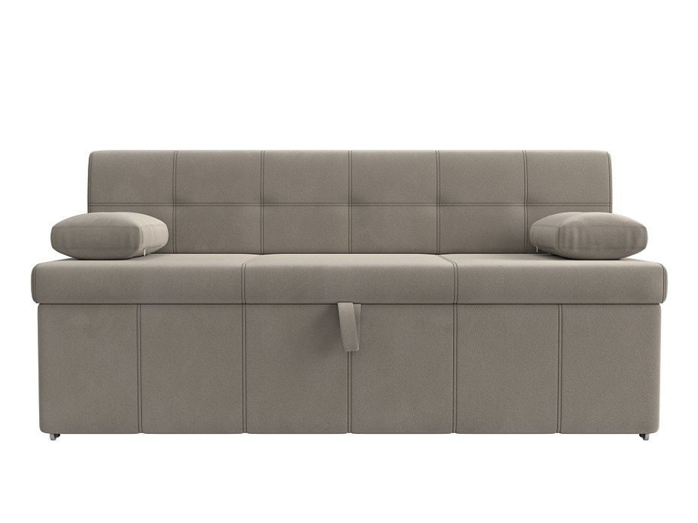 Диван кухонный прямой Лео, Бежевый, Микровельвет, 28661