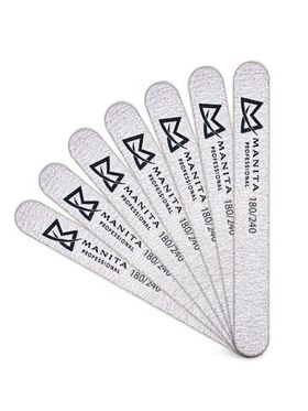 Manita Professional Пилки для ногтей Прямые Mini 180/240 грит, 50шт/уп