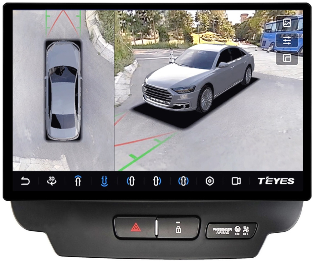 Магнитола для KIA Ceed 3 2018-2020 (CD) - Teyes CC3-2K-360 монитор 13" 2K QLED на Android 10, 6Гб+128Гб, CarPlay, 4G SIM-слот, 4 камеры в комплекте