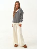 Джемпер для девочки 954 синий-молочный