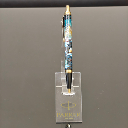 Ручка "Деревенский пейзаж" с ручной росписью Палех в коробке