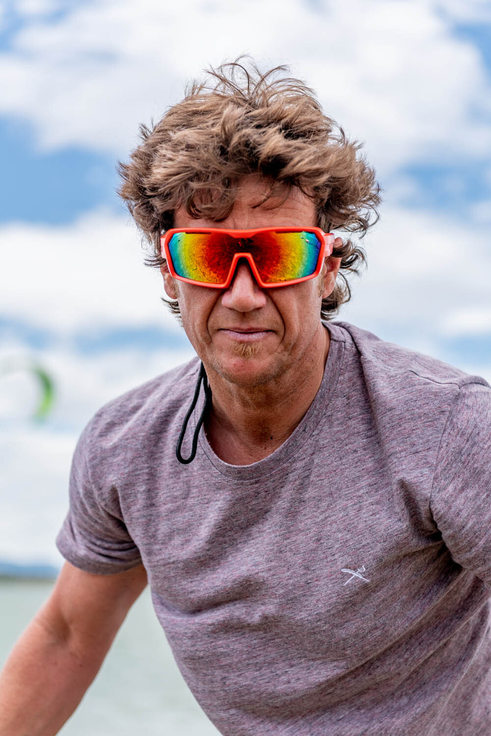 Спортивные очки с диоптриями OCEAN Chameleon Matt Orange / Revo Orange Polarized lenses