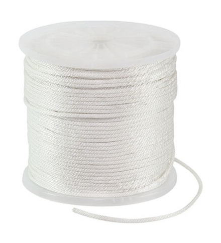Веревка сплошного плетения d6мм, L250м белый, Marine Rocket