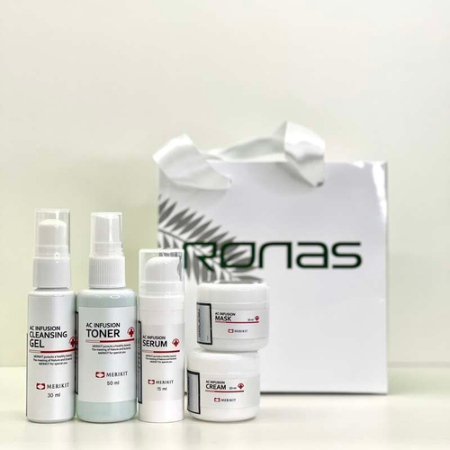 MERIKIT Набор Ac Infusion mini / мини набор для борьбы с акне и постакне ( 5 предметов)