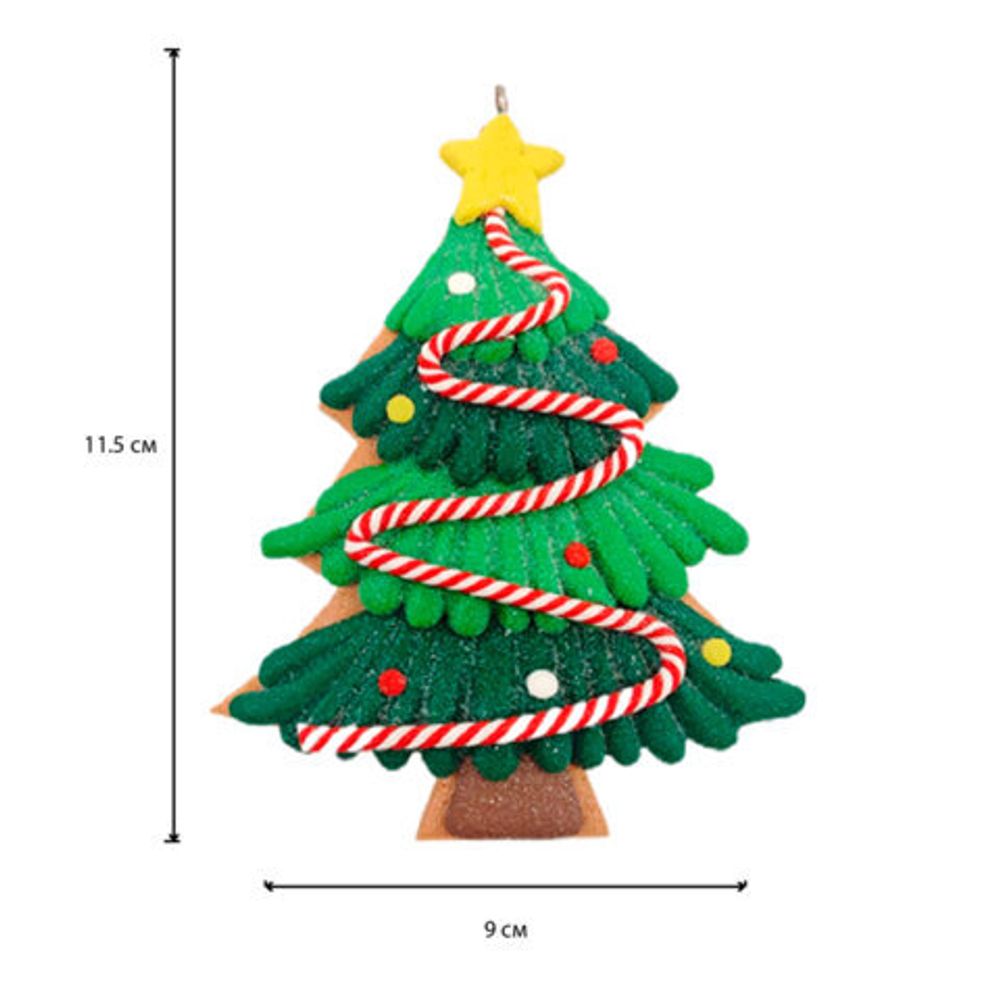 Украшение елочное (1 шт.) "Xmas Toys" 11,5х9 см, полимерная глина, ассорти 5 дизайнов, ЗОЛОТАЯ СКАЗКА, 592412
