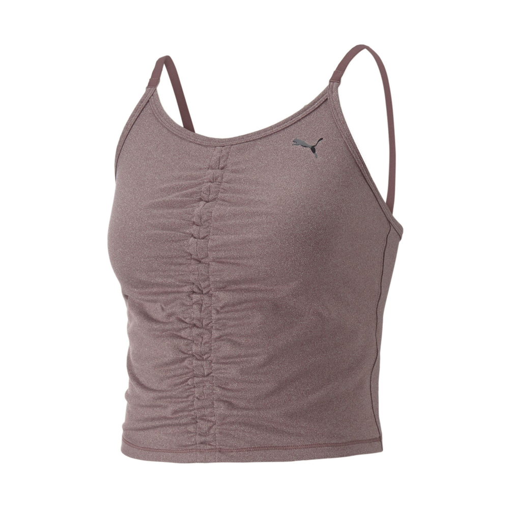Женская теннисная майка Puma Studio Foundation Ruches Tank Top Women - Brown