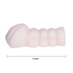 Рифленый мастурбатор-вагина из реалистичного материала (Цвет: телесный)