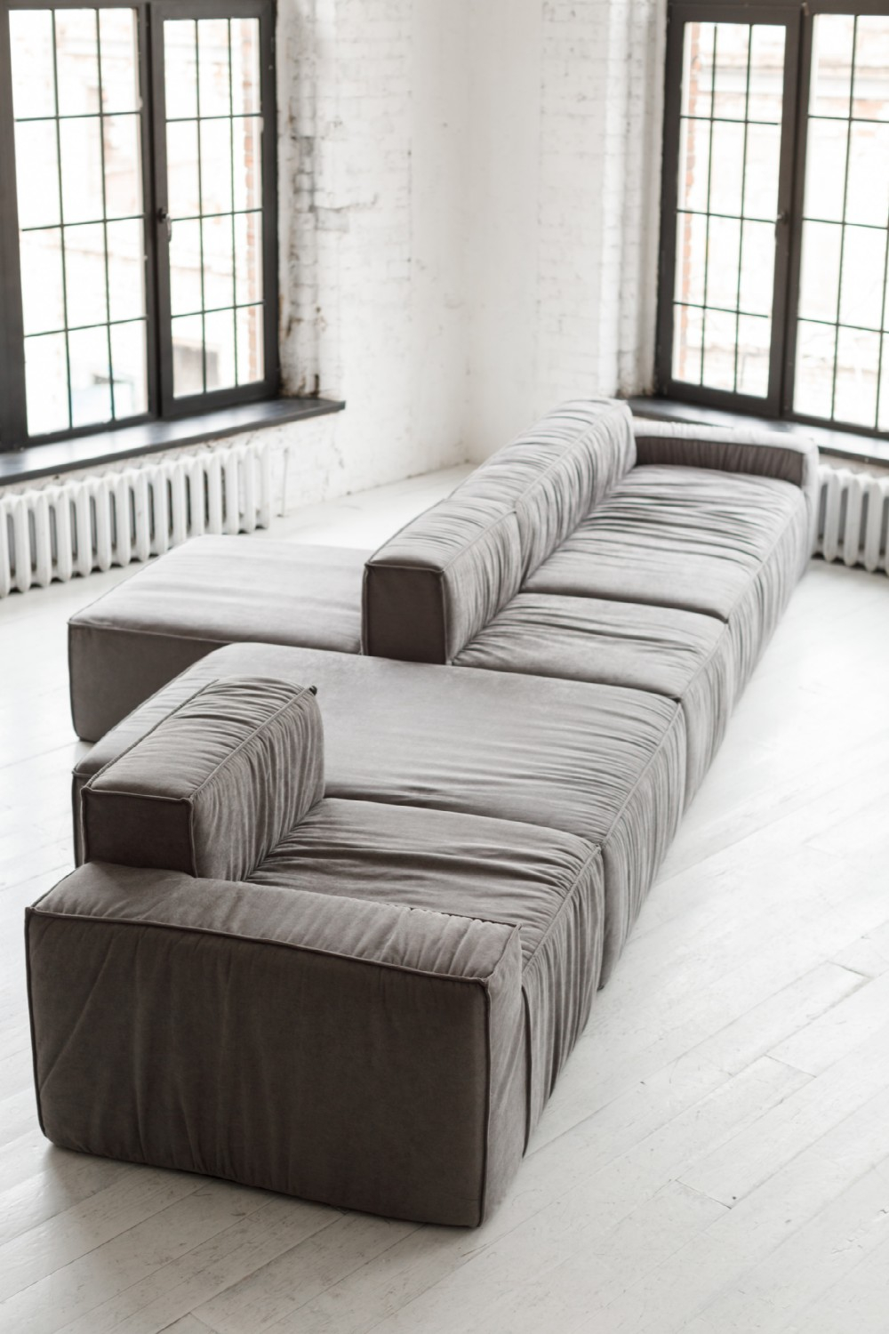 Диван Рислинг 5 модулей (Графит, Велюр)