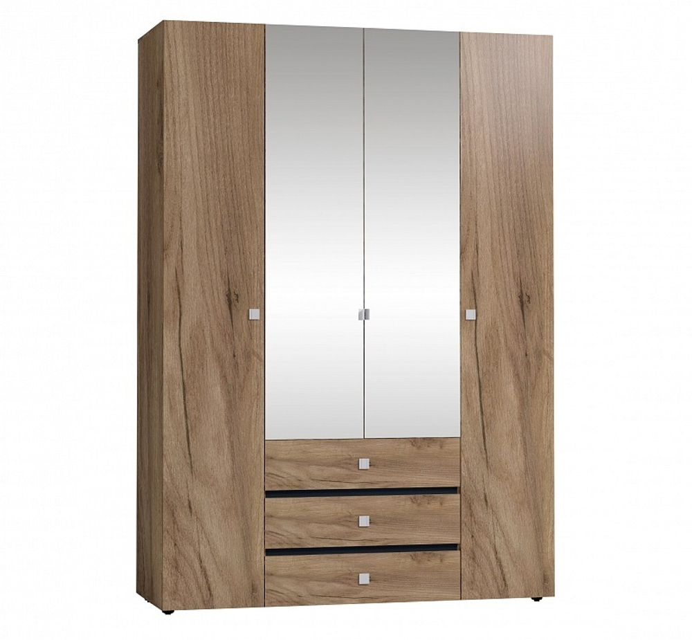 Шкаф для одежды и белья Neo 555, дуб табачный