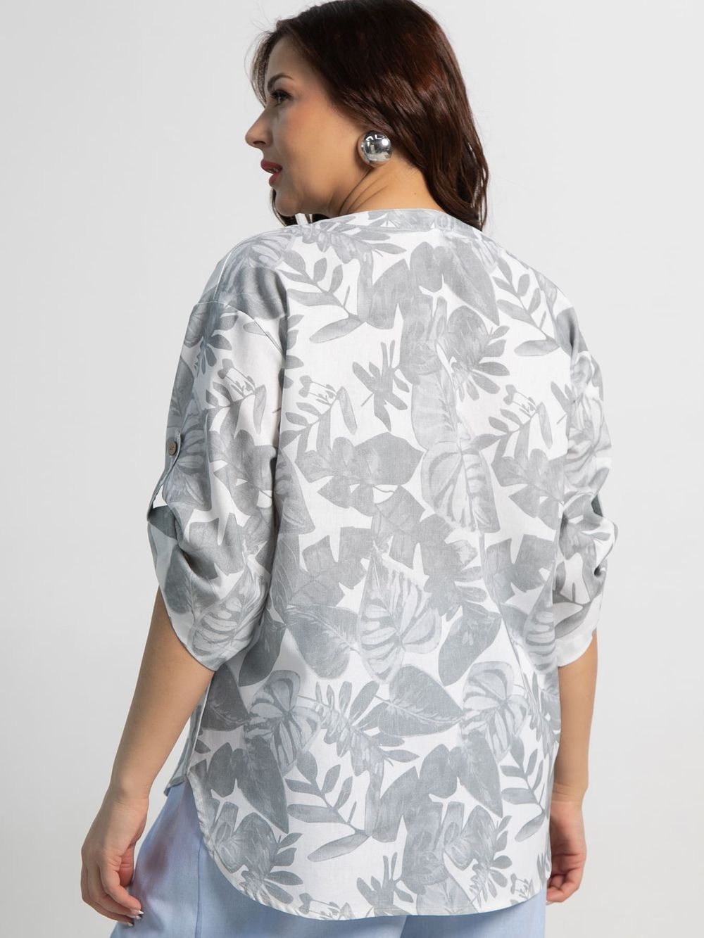 Блуза Блунди (бело-серая) Б15528-4М LT Collection