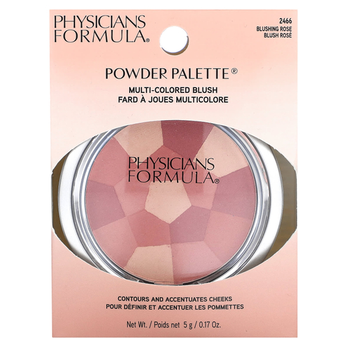 Physicians Formula, палитра пудры, разноцветные румяна, оттенок 2466 Blushing Rose, 5 г (0,17 унции)