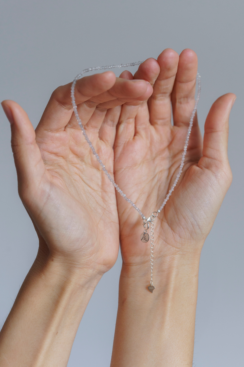 Чокер "Memo about Mindfulness" из лабрадорита с удлинителем 33-38 см