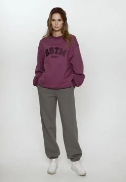 Объемные брюки-джоггеры с начесом